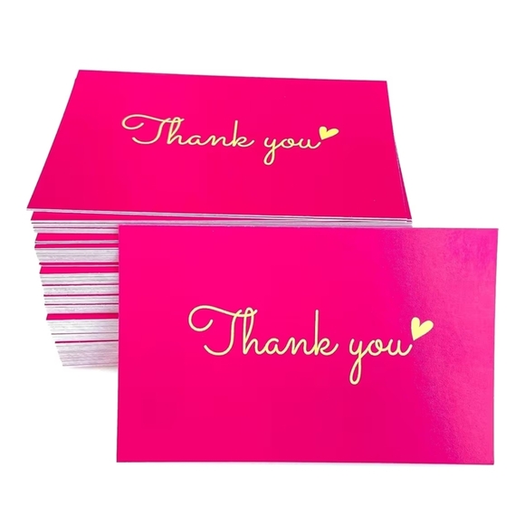 Pink Thank You Cards - Picture 1 of 2